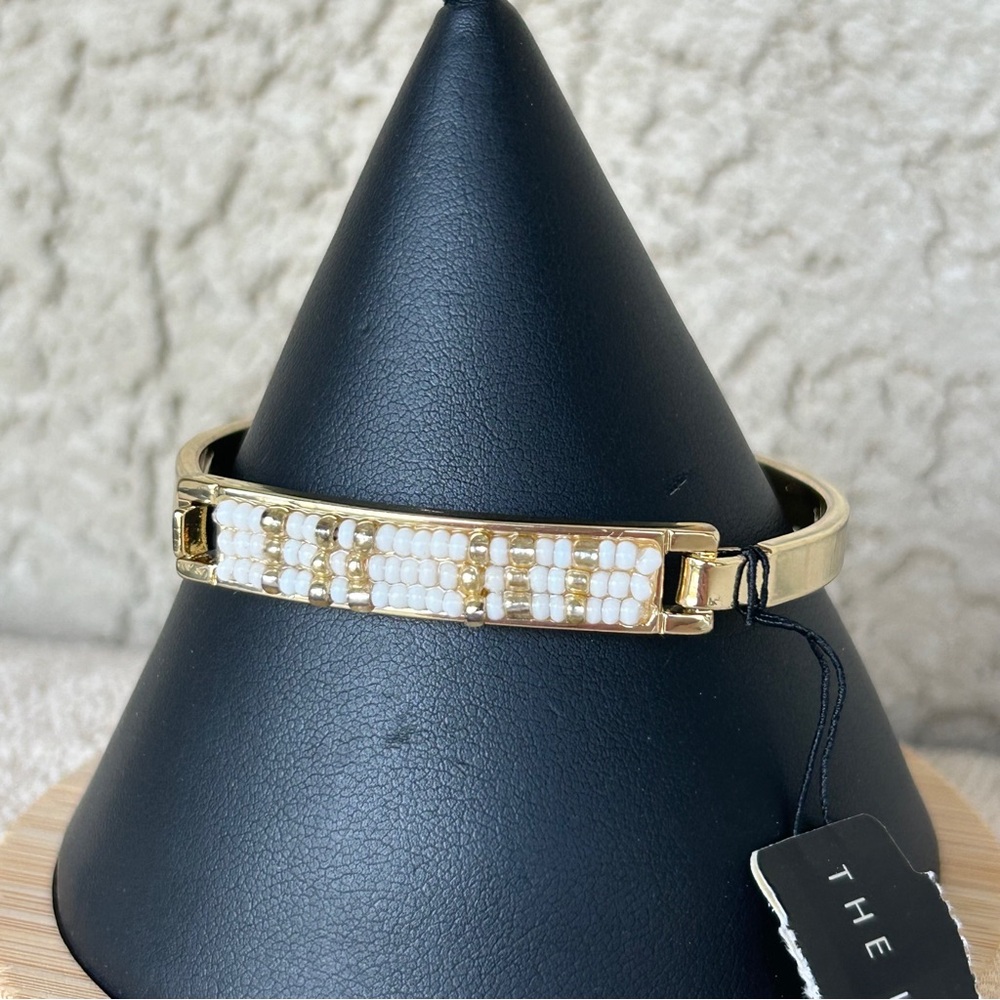 The Limited Gold and White Beaded Bracelet*